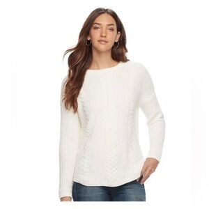 Women's Cable-Knit Chenille Sweater